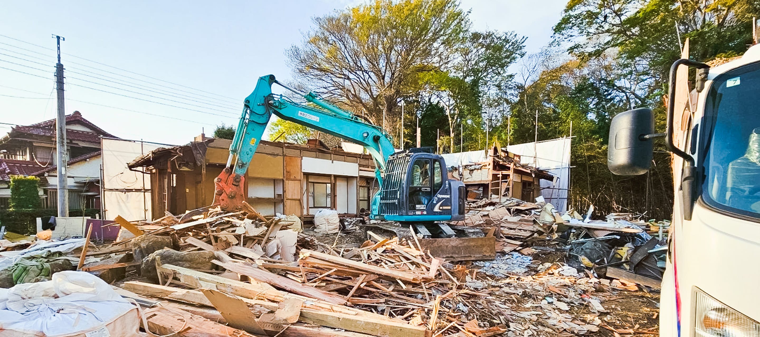 解体現場の写真